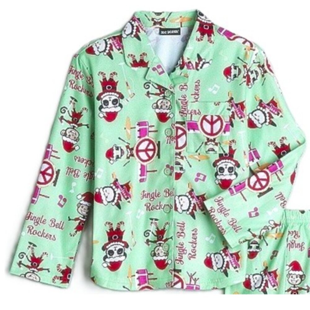 JOE BOXER Pajama Pant Set 2PC Sleepwear JINGLE BELL SANTA Rockers PJs 5/6 - Picture 2 of 5